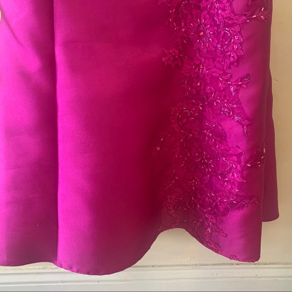 Hot Pink Fériani Couture Gown with Beautiful Lace and Beading - Picture 5 of 11